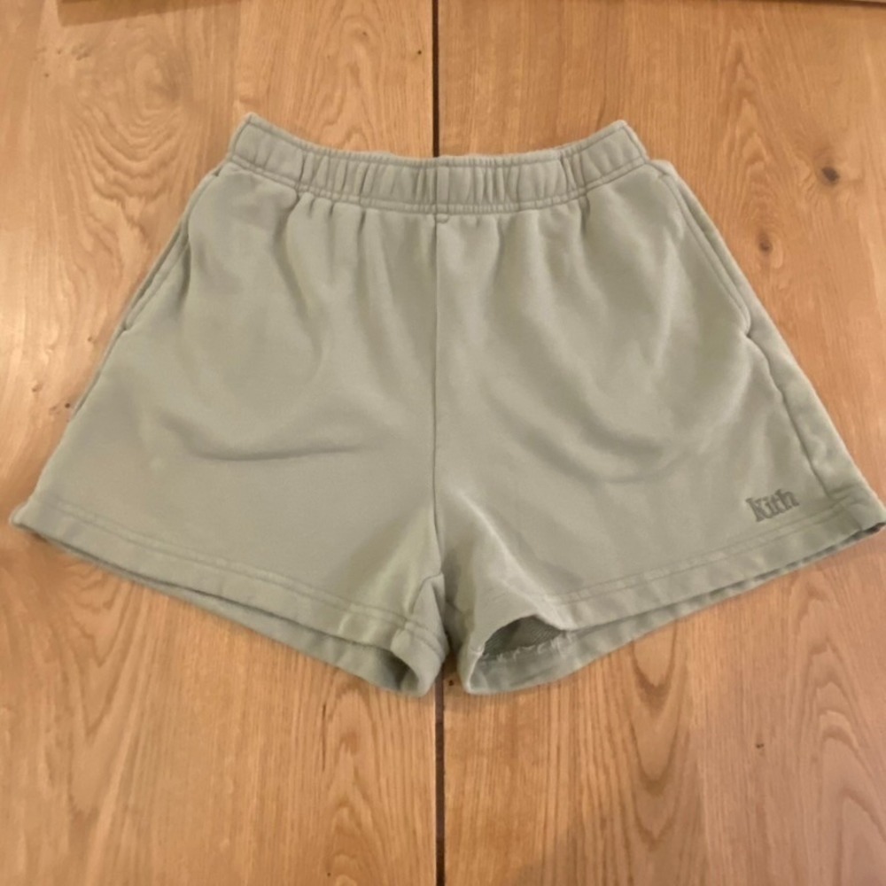 Kith Rayne Green Khaki French Terry‎ Shorts Women's Size Small